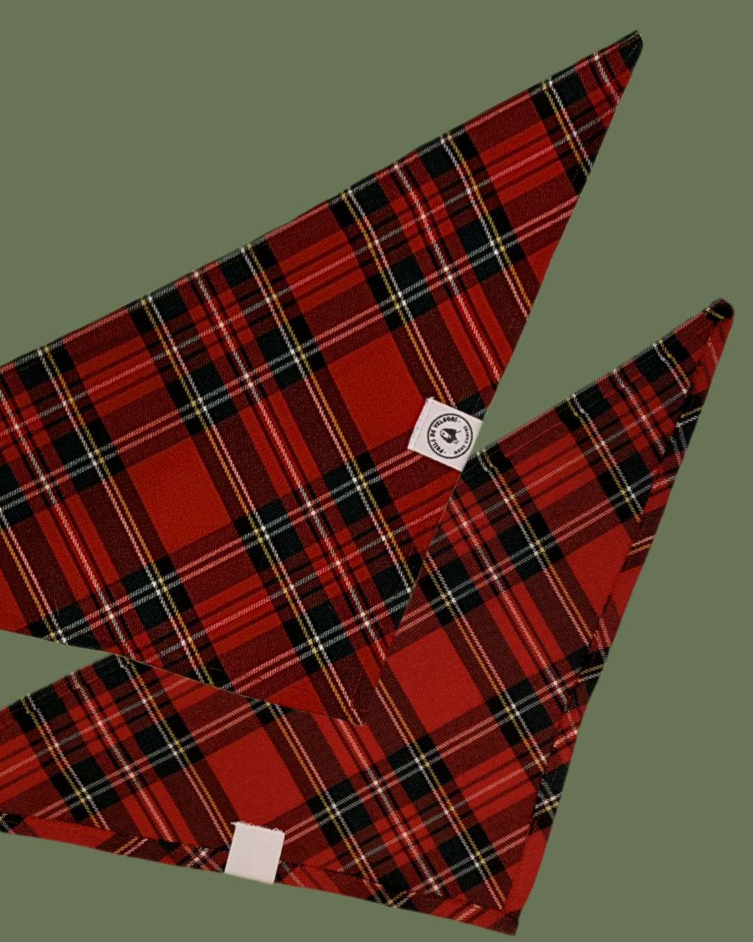 Bandana Chien Tartan Noël - Fait Main France